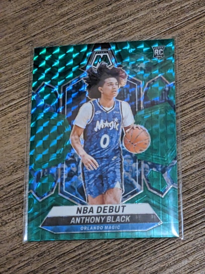 2023-24 Panini Mosaic Anthony Black Rookie NBA Debut Green Mosaic Prizm #263