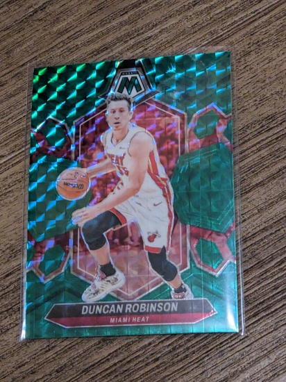 2023-24 Panini Mosaic Green Mosaic Prizm #55 Duncan Robinson Miami Heat