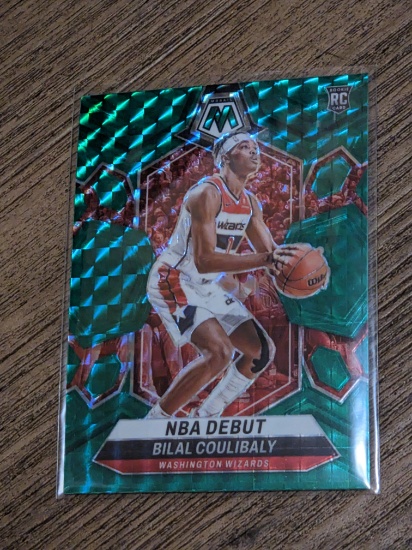 2023-24 Panini Mosaic - NBA Debut Green Mosaic Prizm #268 Bilal Coulibaly RC/Rookie