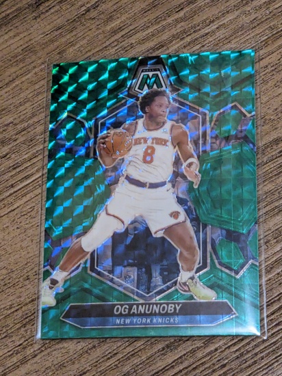 2023-24 5585E Panini Mosaic Green PRIZM OG Anunoby New York Knicks #135
