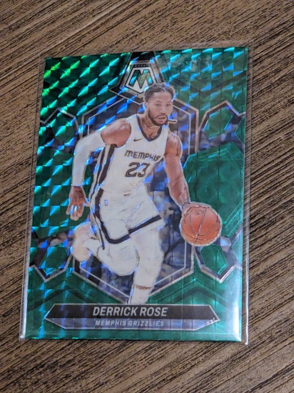 2023-24 Panini Mosaic Derrick Rose #48 Green Mosaic Prizm Memphis Grizzlies
