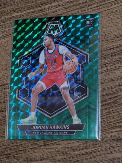 2023-24 Panini Mosaic - Green Mosaic Prizm #243 Jordan Hawkins RC Pelicans