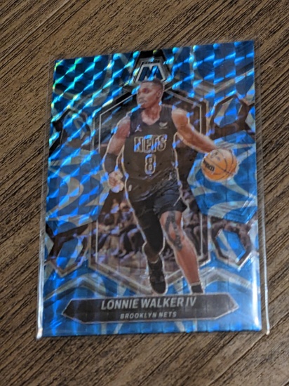 2023-24 Panini Mosaic - Lonnie Walker IV #178 Reactive Blue Mosaic Prizm