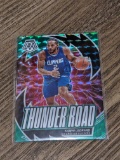 2023-24 Panini Mosaic Kawhi Leonard Thunder Road Green Mosaic #1 Clippers