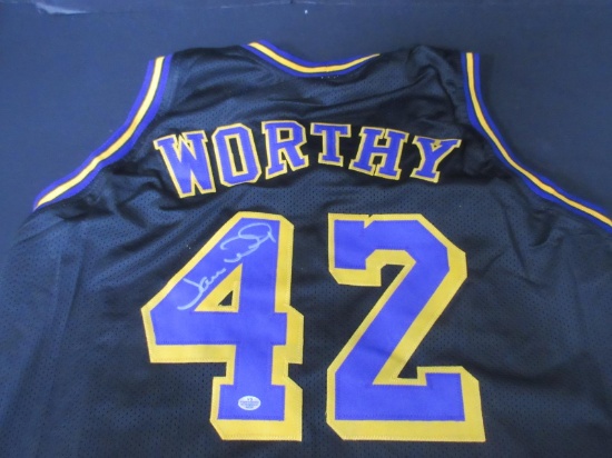 JAMES WORTH SIGNED LOS ANGELES 42 JERSEY COA
