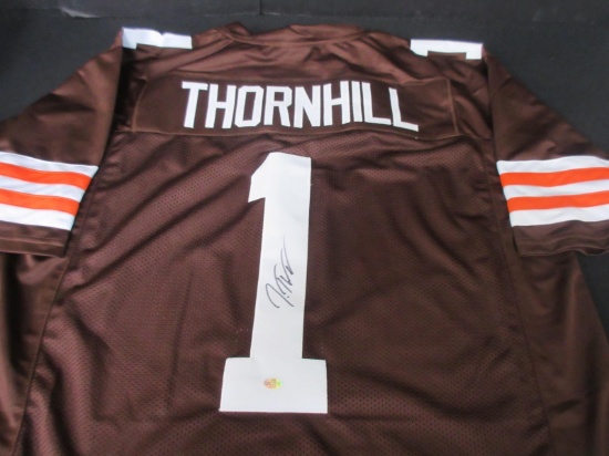 BROWNS JUAN THORNHILL SIGNED JERSEY VS COA