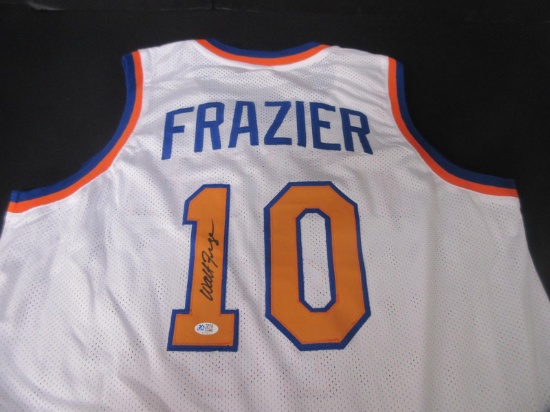 WALT FRAZIER SIGNED NEW YORK 10 JERSEY COA