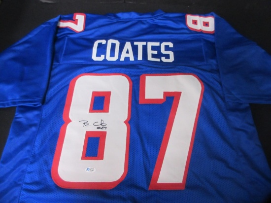 PATRIOTS BEN COATES SIGNED JERSEY FSG COA