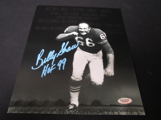 BILLY SHAW SIGNED 8X10 PHOTO TSA COA