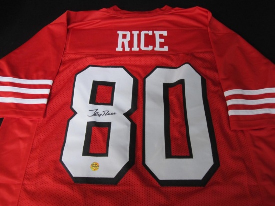 Jerry Rice Signed Jersey Elite COA
