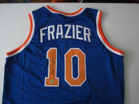 WALT FRAZIER SIGNED KNICKS JERSEY WITH COA