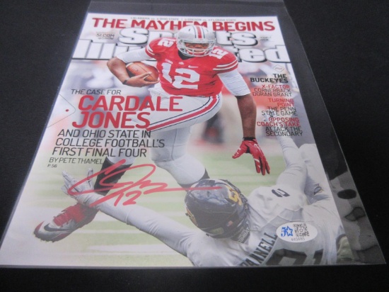 CARDALE JONES SIGNED 8X10 PHOTO WITH FSG COA