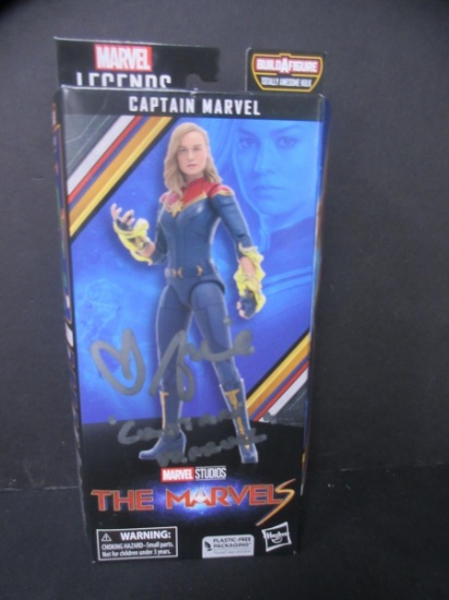 BRIE LARSON SIGNED MARVEL FIGURE WITH COA