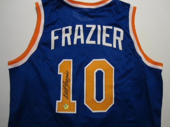 WALT FRAZIER SIGNED KNICKS JERSEY WITH COA