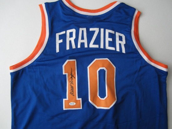 WALT FRAZIER SIGNED KNICKS JERSEY WITH COA