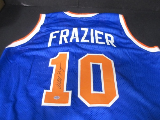 WALT FRAZIER SIGNED NEW YORK 10 JERSEY COA