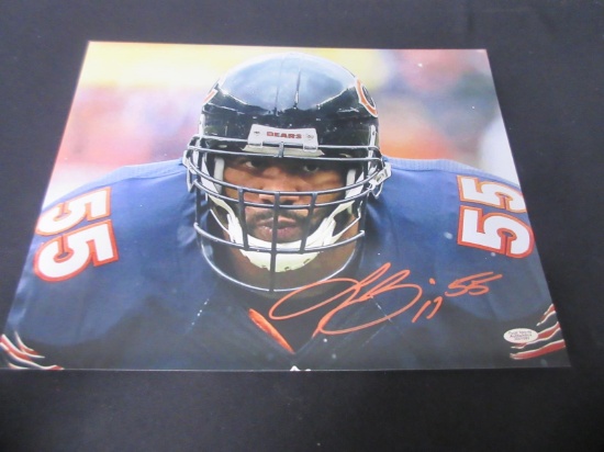 LANCE BRIGGS SIGNED 11X14 PHOTO BEARS TSA