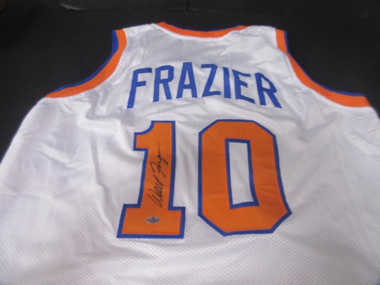 WALT FRAZIER SIGNED NEW YORK 10 JERSEY COA