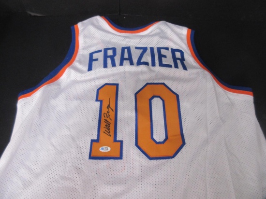 WALT FRAZIER SIGNED NEW YORK 10 JERSEY COA