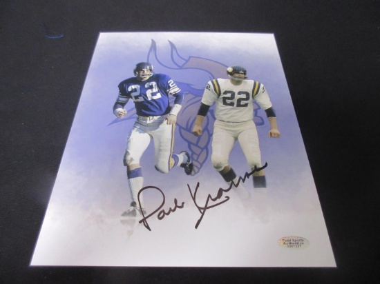 PAUL KRAUSE SIGNED 8X10 PHOTO VIKINGS COA