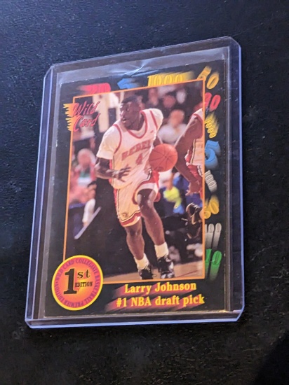 1991-92 Wild Card #1 Larry Johnson 1st Edition Rookie