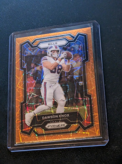 2023 Panini Prizm Dawson Knox Buffalo Bills Orange Lazer #28