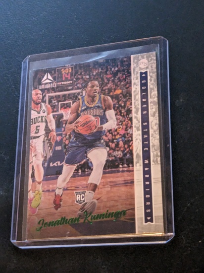 2021-22 Panini Chronicles Luminance Jonathan Kuminga RC green foil