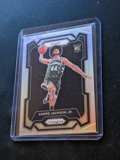 ANDRE JACKSON JR 2023/24 PANINI PRIZM #131 RC ROOKIE SILVER PRIZMS BUCKS