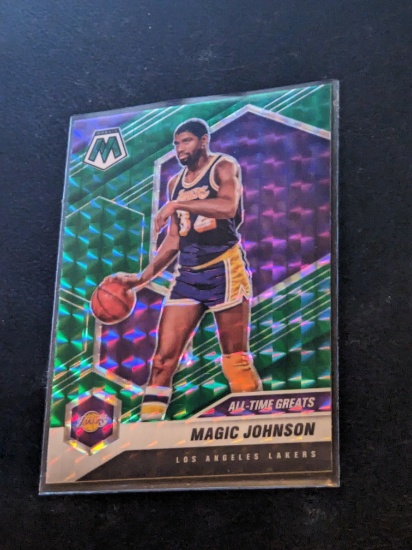 2020-21 Panini Mosaic Magic Johnson #288 Mosaic Green