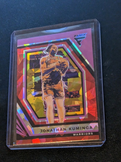 2022-23 Panini Flux # 176 Jonathan Kuminga Red Cracked Ice Prizm Warriors