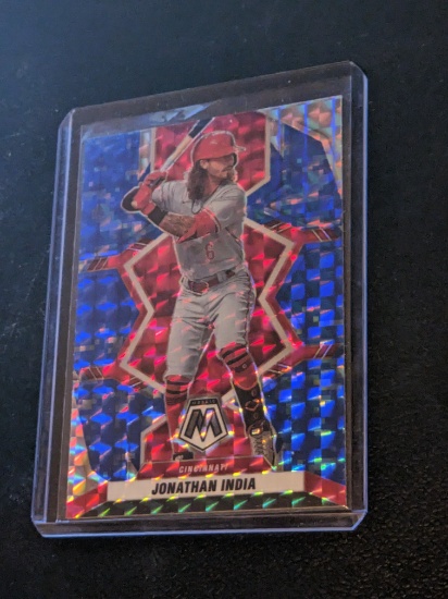 2022 Panini Mosaic - Jonathan India #21 Blue Camo Mosaic Prizm