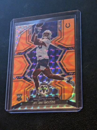2022 Panini Mosaic #358 Mosaic Reactive Orange Jelani Woods Colts Rookie