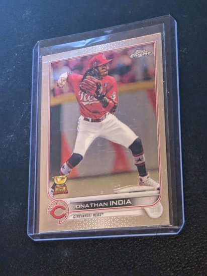 2022 Topps Chrome #182 Jonathan India Trophy Cup Cincinnati Reds