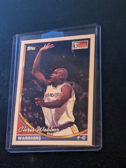 CHRIS WEBBER ROOKIE 1st ROUND TOPPS #224