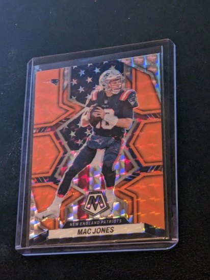 2022 Panini Mosaic Mac Jones #266 Mosaic Reactive Orange Prizm
