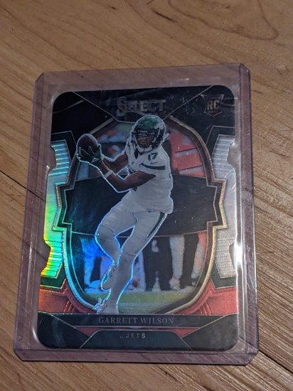 GARRETT WILSON 2022 Panini Select Black and Red Die-Cut Prizm #88 Jets RC Rookie