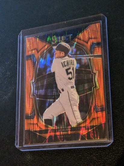 2023 Panini Select Ichiro Suzuki Orange Flash Concourse Prizm Mariners #36