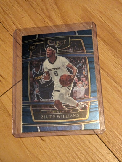 2021-22 Panini Select Basketball Retail Blue Ziaire Williams RC #86 Memphis
