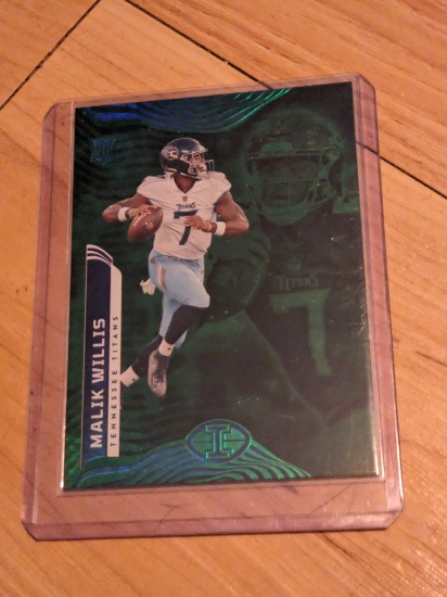 MALIK WILLIS 2022 Panini Illusions GREEN Rookie Card RC #97 Tennessee Titans