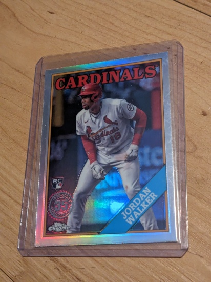 Jordan Walker RARE SILVER REFRACTOR ROOKIE CARD TOPPS CHROME