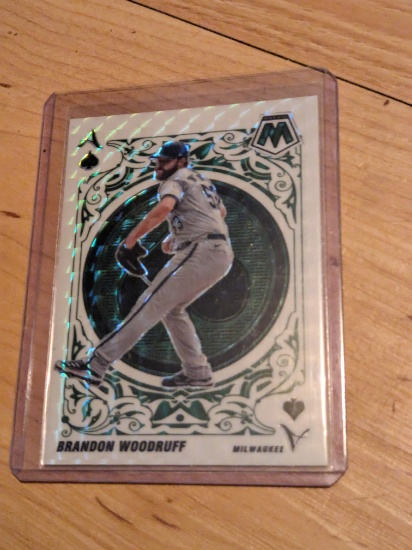 2024 Topps Brandon Woodruff #103 Meijer Purple Milwaukee Brewers