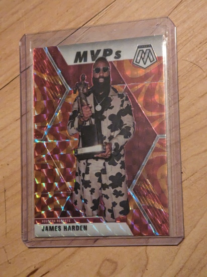 JAMES HARDEN 2019 Mosaic MVPs #296 Reactive Orange Prizm