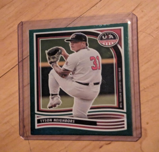 Tyson Neighbors 2024 Panini USA green prizm insert