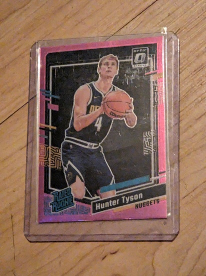 2023-24 Donruss Optic Hunter Tyson Hyper Pink #201 Rookie