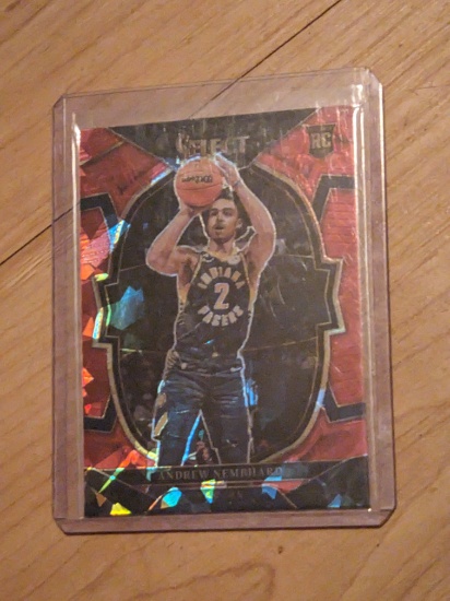 2022-23 Panini Select #77 Andrew Nembhard Rookie Red Cracked Ice Prizm RC Pacers