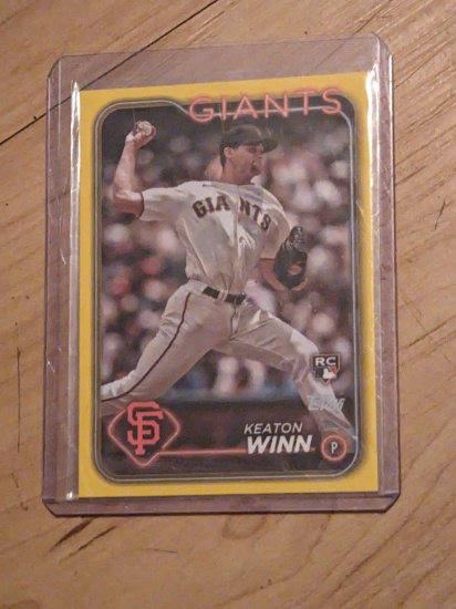 Keaton Winn 2024 Topps Series 1 Yellow Border #83 Rookie San Francisco Giants RC