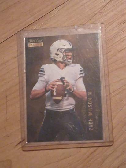 2021 Wild Card Matte Black Zach Wilson #MBC-5 QB Rookie RC Jets
