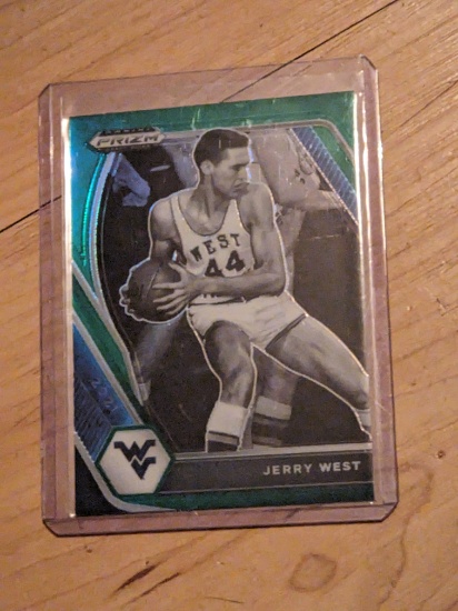 2021-22 Panini Prizm Draft Picks Prizms Green #100 Jerry West