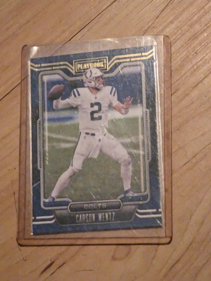 2021 Panini Playbook #39 Carson Wentz Sparkle