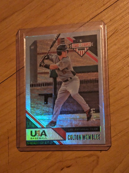2020 PANINI USA BASEBALL STARS AND STRIPES COLTON WOMBLES #55 TEAM USA ROOKIE RC